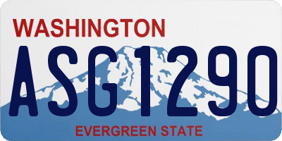 WA license plate ASG1290
