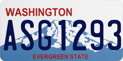 WA license plate ASG1293