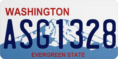 WA license plate ASG1328
