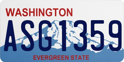 WA license plate ASG1359