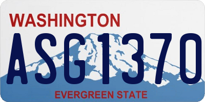 WA license plate ASG1370