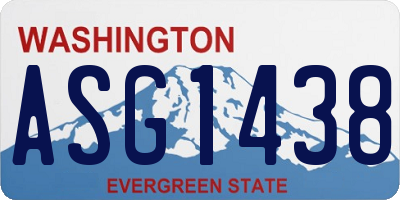 WA license plate ASG1438