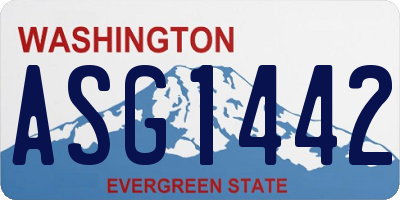 WA license plate ASG1442