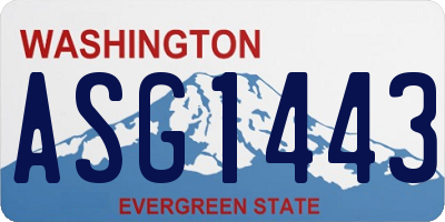 WA license plate ASG1443