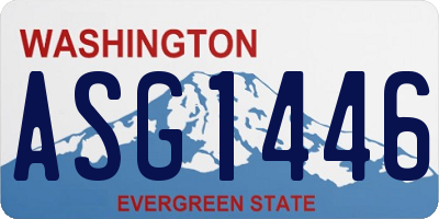 WA license plate ASG1446