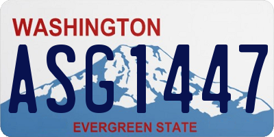 WA license plate ASG1447