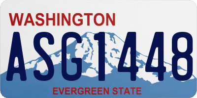 WA license plate ASG1448