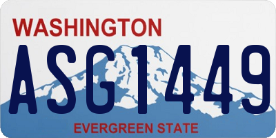 WA license plate ASG1449