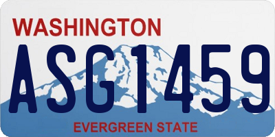 WA license plate ASG1459