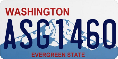 WA license plate ASG1460
