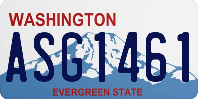 WA license plate ASG1461
