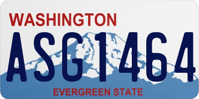 WA license plate ASG1464