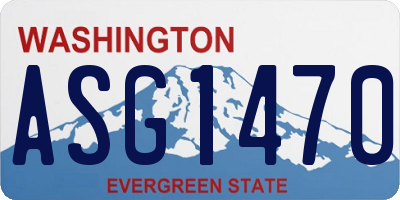 WA license plate ASG1470