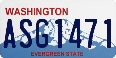 WA license plate ASG1471