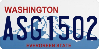 WA license plate ASG1502