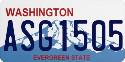 WA license plate ASG1505