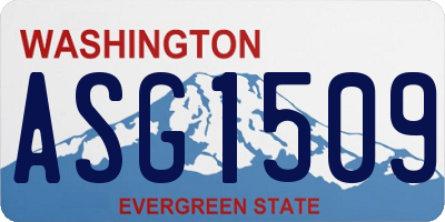 WA license plate ASG1509