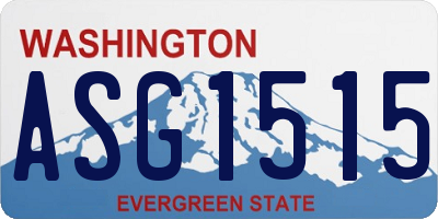 WA license plate ASG1515