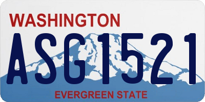 WA license plate ASG1521
