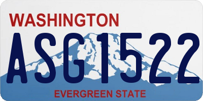 WA license plate ASG1522