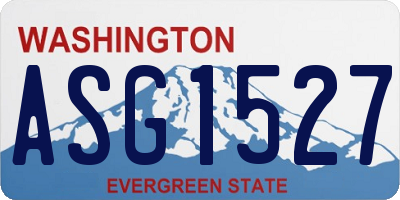WA license plate ASG1527