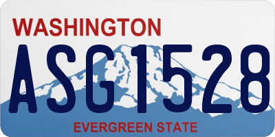 WA license plate ASG1528