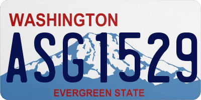WA license plate ASG1529