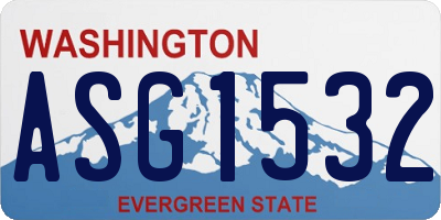 WA license plate ASG1532