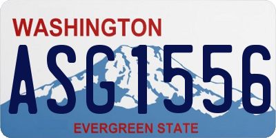 WA license plate ASG1556