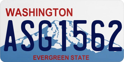 WA license plate ASG1562