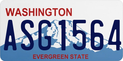 WA license plate ASG1564