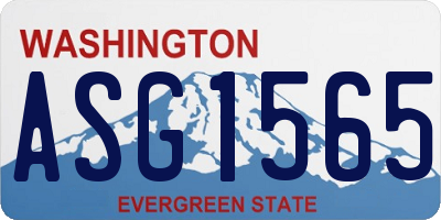 WA license plate ASG1565