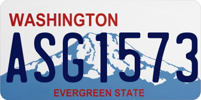 WA license plate ASG1573