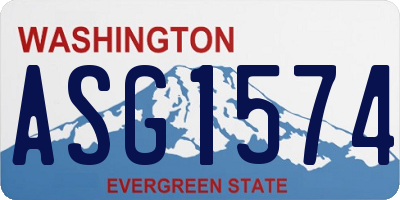 WA license plate ASG1574