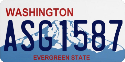 WA license plate ASG1587