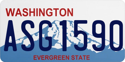 WA license plate ASG1590