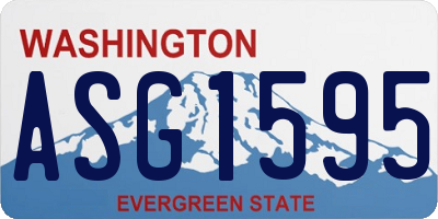 WA license plate ASG1595
