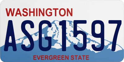 WA license plate ASG1597