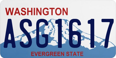 WA license plate ASG1617
