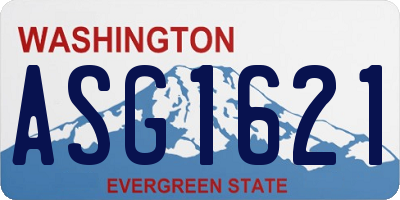 WA license plate ASG1621