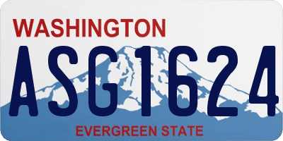 WA license plate ASG1624