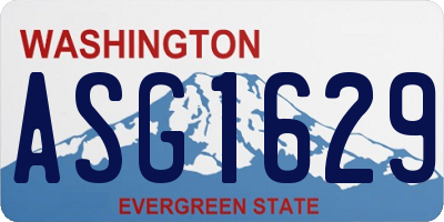 WA license plate ASG1629