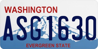 WA license plate ASG1630