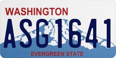 WA license plate ASG1641