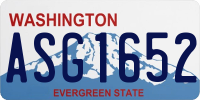 WA license plate ASG1652