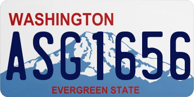 WA license plate ASG1656