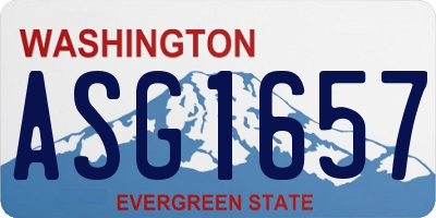 WA license plate ASG1657