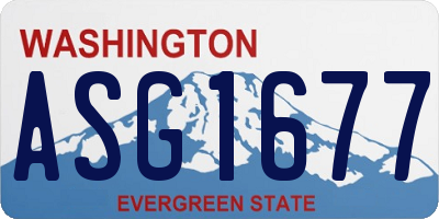 WA license plate ASG1677