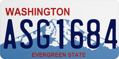WA license plate ASG1684