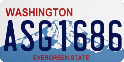 WA license plate ASG1686